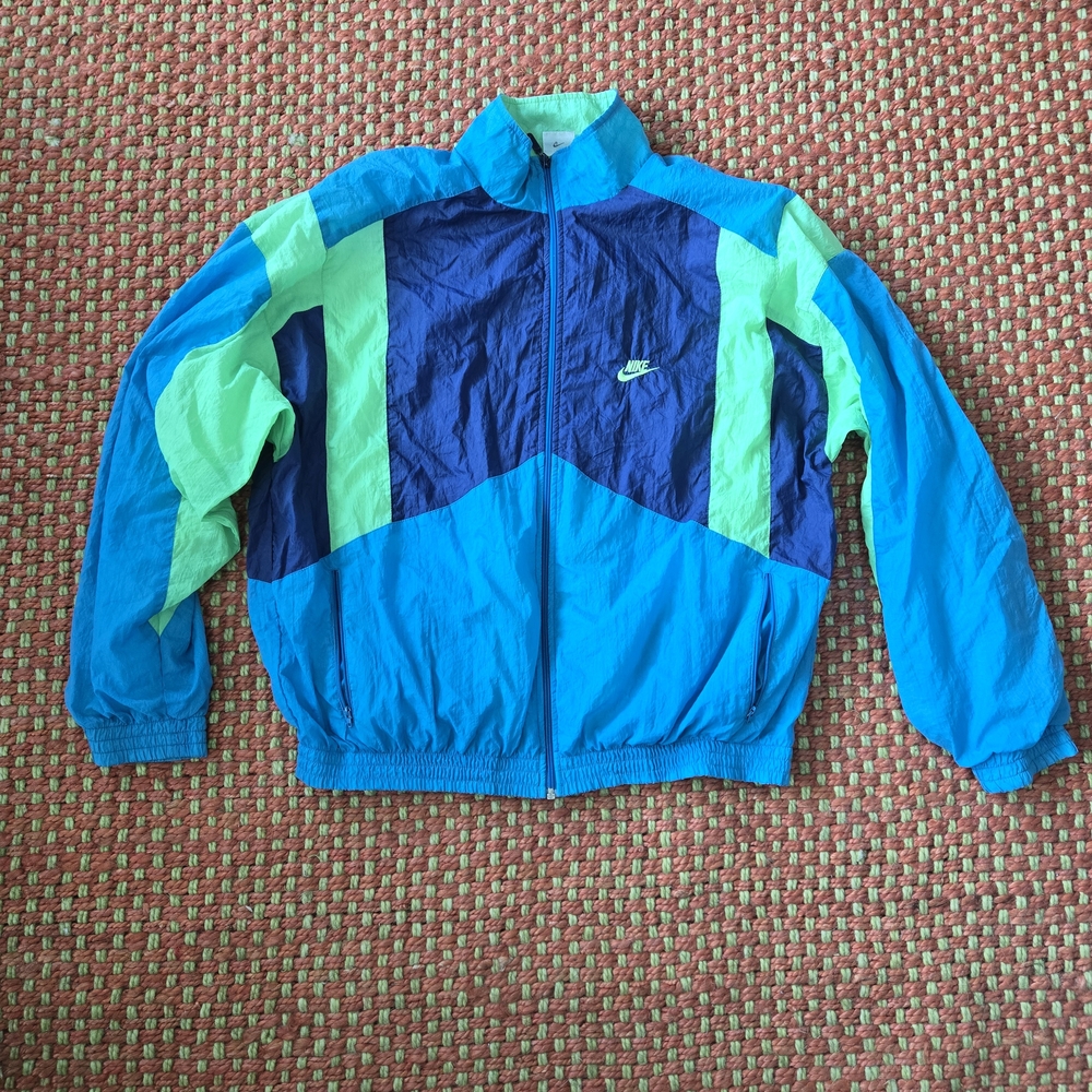 Nike Vibrant Blue and Neon Green Jacket